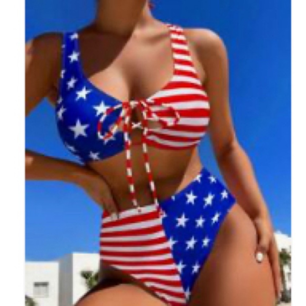 SHEIN bikini patriotic America 4th July